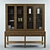 Rustic Glass Door Stafford Cupboard 3D model small image 1