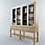 Rustic Glass Door Stafford Cupboard 3D model small image 2