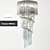 Spiral Murano Glass Chandelier 3D model small image 1