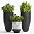 Modern Minimalist Planter Set 3D model small image 1