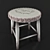 Vintage Handmade Stool 3D model small image 1