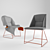 Compact Modern Armchair 3D model small image 1