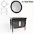 Italian Bathroom Furniture with Marble Top 3D model small image 1