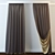 Dual-Sided Curtain with Tieback 3D model small image 1