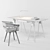 Modern Scandinavian Dining Set 3D model small image 3