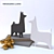 Playful Menagerie Llama: A Quirky Stoneware Ornament 3D model small image 1