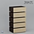 Triad 705: Stylish Chest of Drawers 3D model small image 1