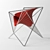 Sleek Stainless Steel Parabola Chair 3D model small image 2