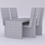 Archpole Table and Chairs Set 3D model small image 3