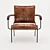 Modern Leather and Metal Chair - LoftDesigne 091 Model 3D model small image 1