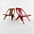 Italian Wooden Lounge Chair by Mattiazzi 3D model small image 2