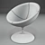 Lotus Designer Chair: Red & Black 3D model small image 3