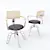 Sturdy Swivel Bar Stools for Industrial Charm 3D model small image 2