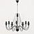 Elegant Loft Hanging Chandelier 3D model small image 1