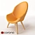 Sleek Modern Chair 3D model small image 1