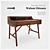 Elegant Walnut Desk - Cosmo 3D model small image 1