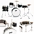 Peace Junior Drum Set 3D model small image 1