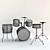 Peace Junior Drum Set 3D model small image 2