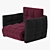 Modular Comfortable Cosy Design Armchair 3D model small image 1