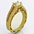 Golden Shine Ring 3D model small image 1