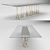 Modern Gold Triangles Dining Table 3D model small image 1