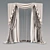 Classic Style Curtain: 2900x2600mm, Vray & Corona 3D model small image 1