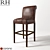Comfort & Style: RH Hudson Upholstered Stool 3D model small image 1