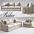 Title: Barbara Barry Tiburon Sofa & Lounge Chair 3D model small image 1