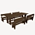 Versatile Table and Bench Set 3D model small image 1