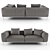Luxury Modern Sofa: B&B Italia Frank 3D model small image 1