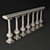 Elegant Classical Balustrade 3D model small image 1