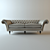 Triple Bed Chesterfield Sofa 3D model small image 1