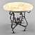 Handcrafted Coffee Table with Elegant Ironwork 3D model small image 1