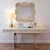 Luxury Dressing Table Set: Bernhardt Desk, Mirror, Shagreen Box & Tray, Lamp, Decor 3D model small image 1