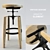 Vintage Barstool | Metal & Wood | Adjustable Height 3D model small image 1