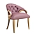 Elegant Floral Boutique Chair 3D model small image 1