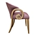 Elegant Floral Boutique Chair 3D model small image 3