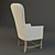 Elegant Sloan Fabric Armchair 3D model small image 2