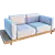 Elegant Duo Seater Sofa 3D model small image 1