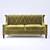 Luxury Velvet Love Seat 3D model small image 1