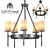 Industrial Loft Chandelier 3D model small image 1