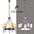 Industrial Loft Chandelier 3D model small image 3