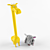 Safari Friends Elephant & Giraffe Toy 3D model small image 1