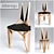 Title: Elegant Geometric Wooden Chair 3D model small image 1
