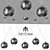 Multisphere Pendant Silver 5: Modern Loft Hanging Lamp 3D model small image 2