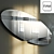 Fiam Mirror - Wing Elliptical Wall Art 3D model small image 1