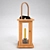 Antique American Lantern with Candle 3D model small image 1