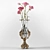 Charming Garden Roses in Elegant Vase 3D model small image 1