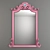 Rosy Reflection: Child's Faceted Mirror 3D model small image 1