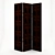 Narciso Wooden Screen with Bronze Hinges 3D model small image 1